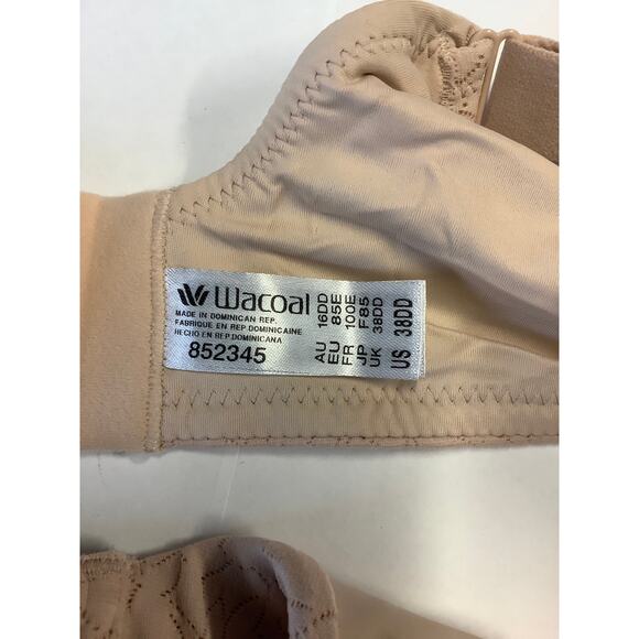 Wacoal Women's 38DD Sand Inside Job Wire Free Bra Full Coverage Lingerie D11-2 - Picture 6 of 7